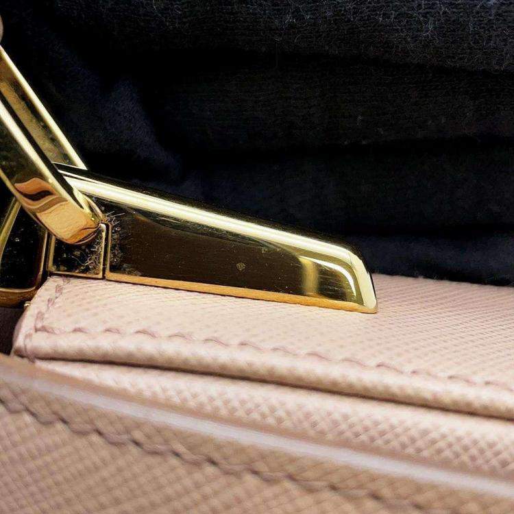 Pre Owned Prada  Saffiano Leather Emblème Shoulder Bag