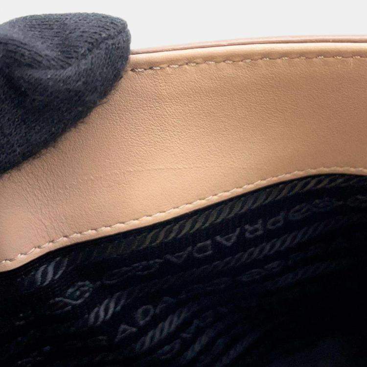 Pre Owned Prada  Saffiano Leather Emblème Shoulder Bag