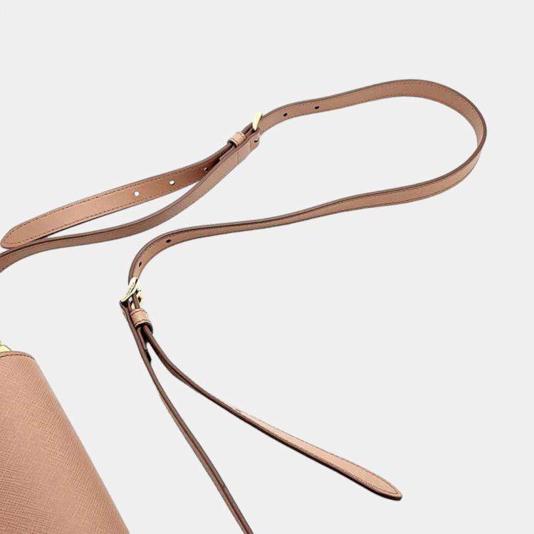 Pre Owned Prada  Saffiano Leather Emblème Shoulder Bag