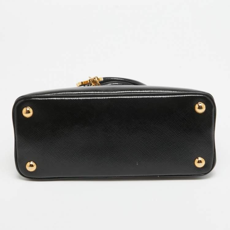 Pre Owned Prada Black Saffiano Leather Small Promenade Satchel