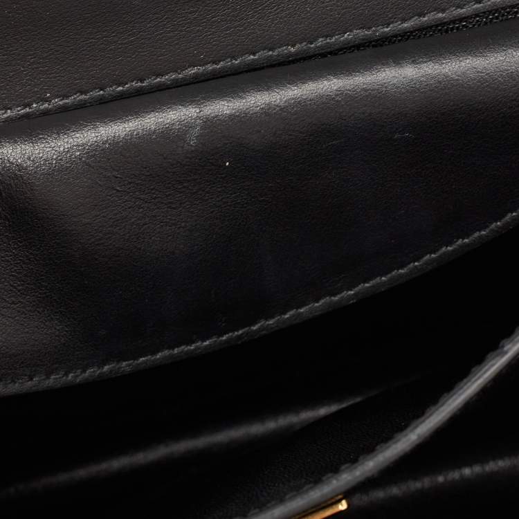 Pre Owned Prada Black Leather Cahier Shoulder Bag
