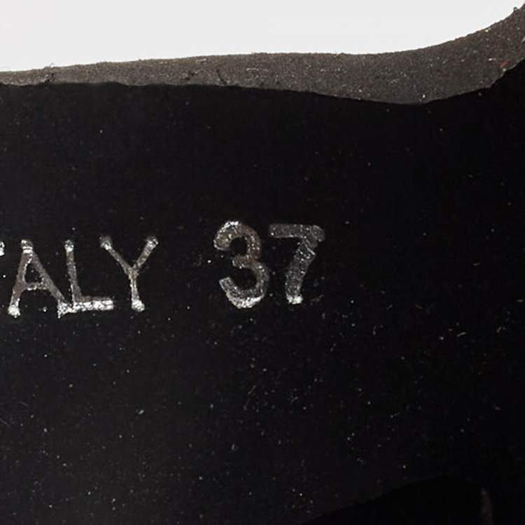 Pre Owned Prada Black Rubber Monolith Sandals Size 37