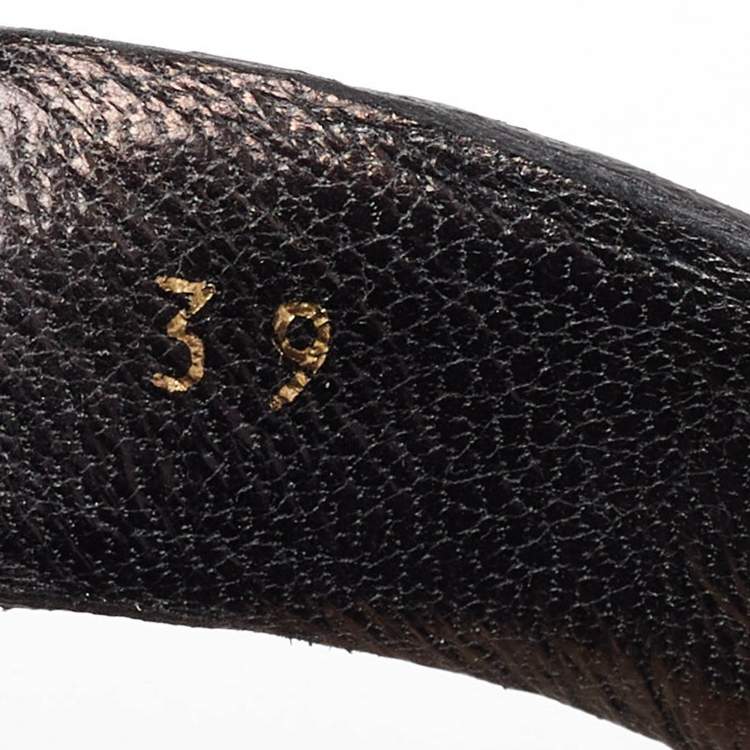 Pre Owned Prada Multicolor Leather and Suede Espadrille Platform Ankle Sandals Size 39