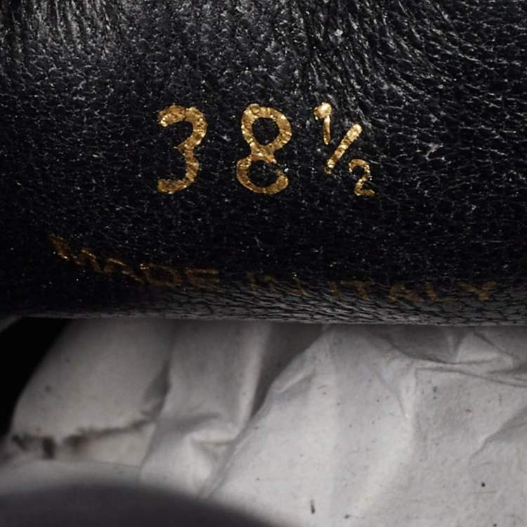 Pre Owned Prada Black Canvas Crystal Embellished Slip on Sneakers Size 38.5