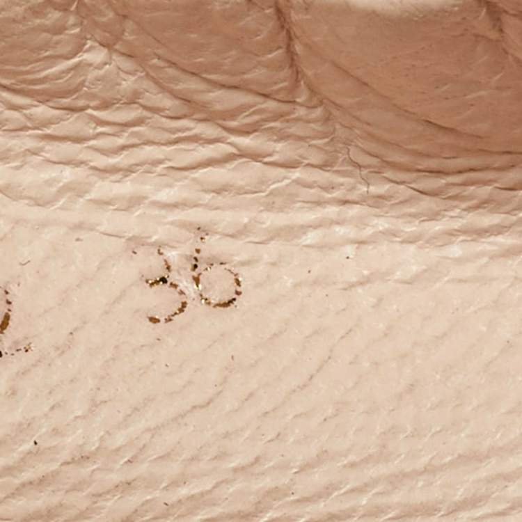 Pre Owned Prada Red Patent Leather Fringe Scrunch Ballet Flats Size 36