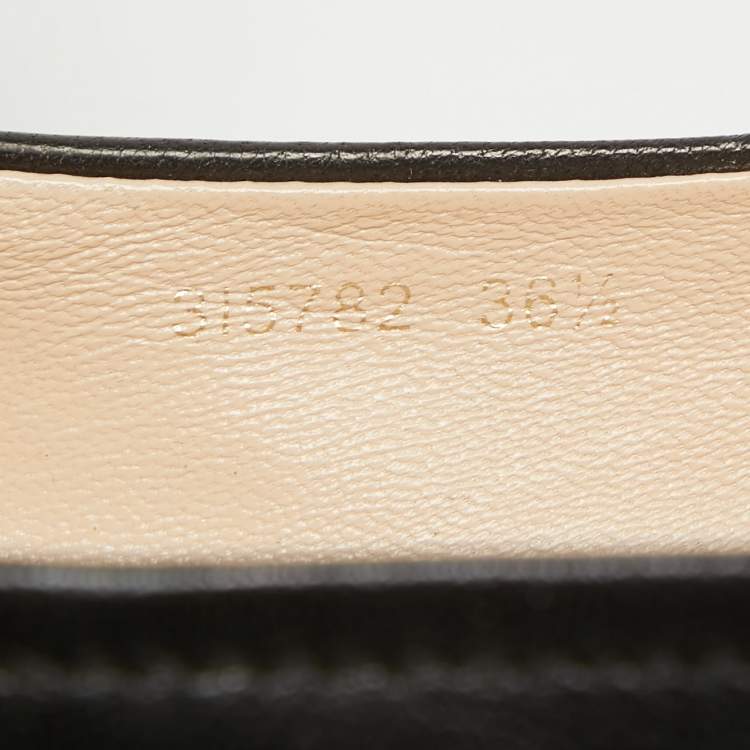 Pre Owned Prada Sports Black Leather Bow Block Heel Round Toe Pumps Size 36.5