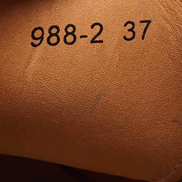 Pre Owned Prada Grey Leather Derby Sneakers Size 37