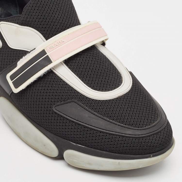 مملوكة مسبقًا Prada Black Mesh and Rubber Cloudbust Sneakers Size 37.5