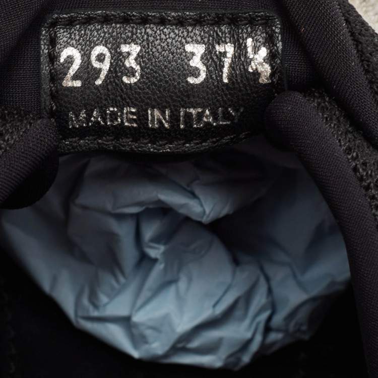 مملوكة مسبقًا Prada Black Mesh and Rubber Cloudbust Sneakers Size 37.5