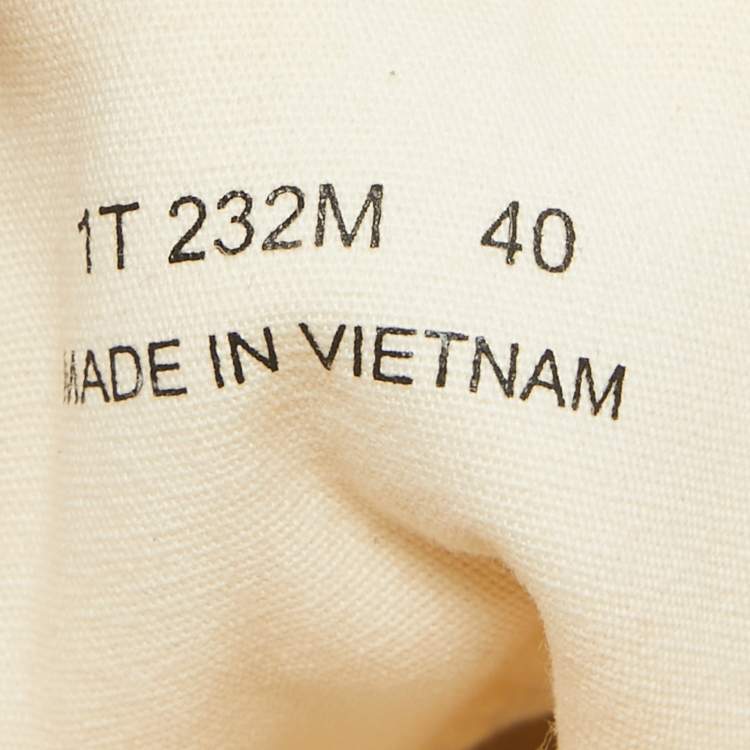 Pre Owned Prada Off White Canvas Gabardine High Top Sneakers Size 40