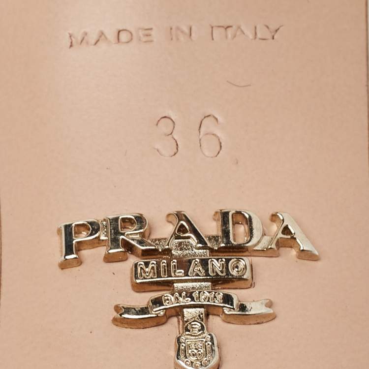 Pre Owned Prada White Patent Leather Pointed Toe Slingback Pumps Size 36