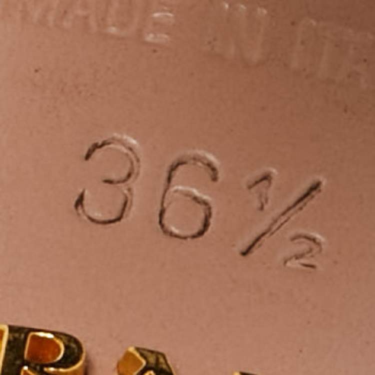 Pre Owned Prada Black Suede Ankle Strap Platform Sandals Size 36.5