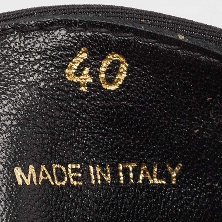 Pre Owned Prada Black Neoprene Crystal Embellished Flat Sandals Size 40