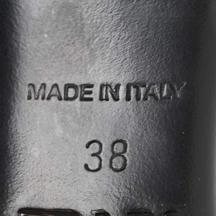 Pre Owned Prada Black Leather Pointed Toe Slingback Pumps Size 38