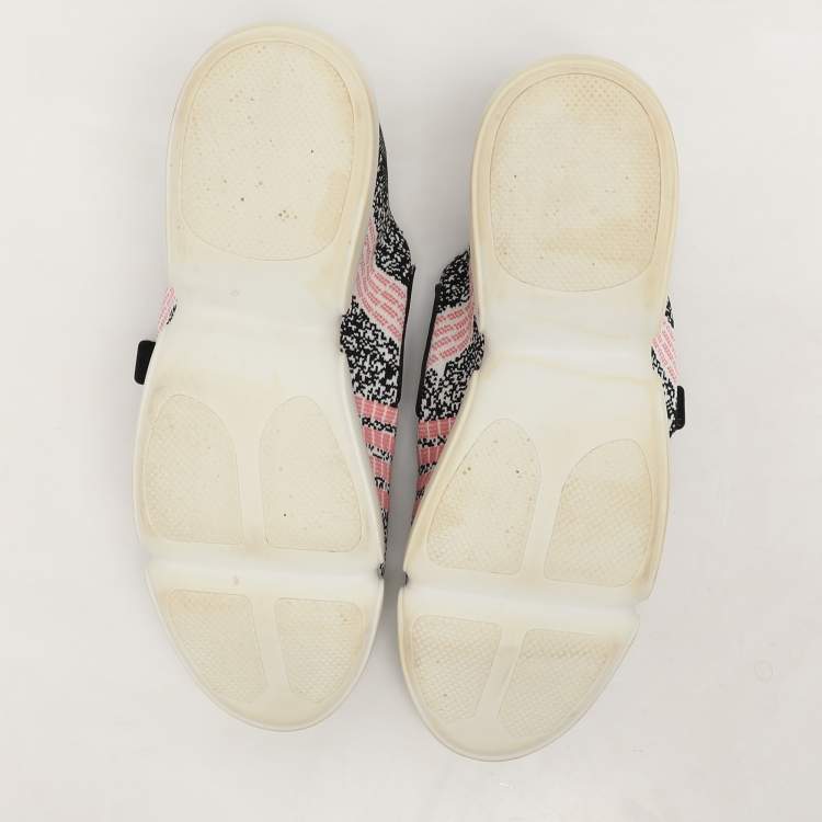 Pre Owned Prada Multicolor Knit Fabric Low Top Sneakers Size 41