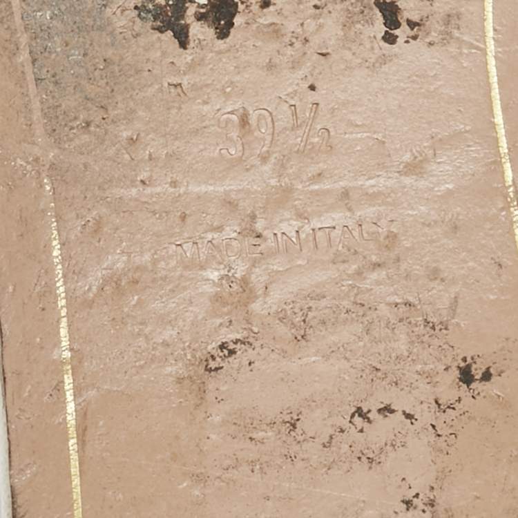 Pre Owned Prada Grey Saffiano Leather Flat Slides Size 39.5