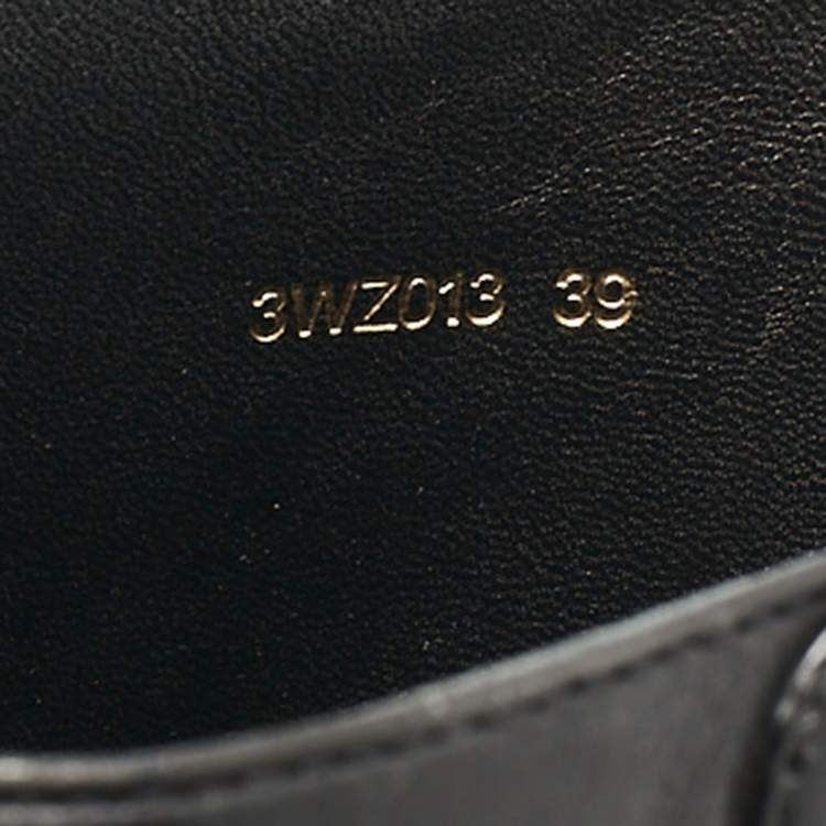 Pre Owned Prada Black Leather Knee Length Boots Size 39