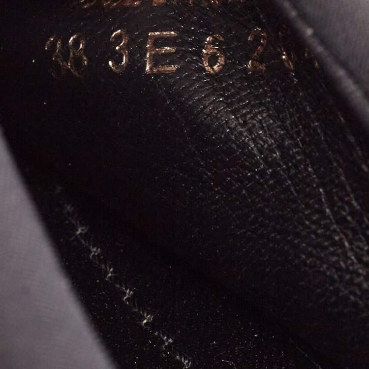 Pre Owned Prada Black Leather Platform Lace Up Sneakers Size 38