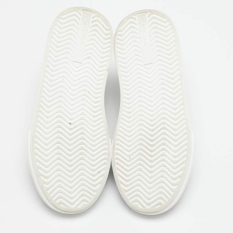 Pre Owned Prada Black Nylon Wheel Cassetta Low-Top Sneakers Size 36