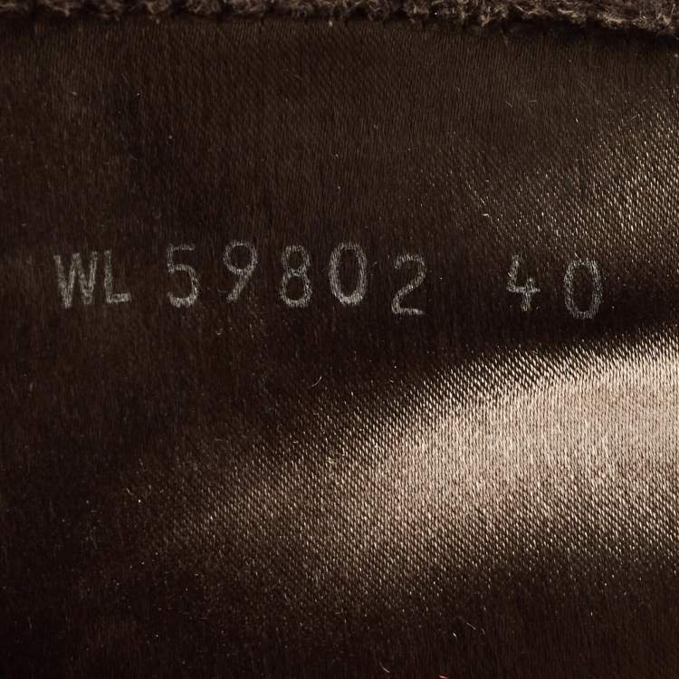 Pre Owned Stuart Weitzman Dark Grey Suede Lowland Over The Knee Boots Size 40