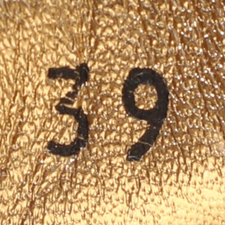 Pre Owned Prada Gold Leather Scrunch Slip On Loafers Size 39