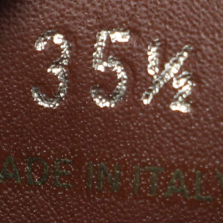 Pre Owned Prada Brown Brogue Leather Platform Derby Sneakers Size 35.5
