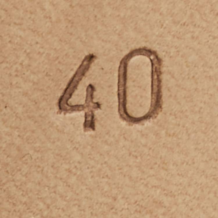 Pre Owned Prada Beige Suede Buckle Detail Pointed Toe Mules Size 40