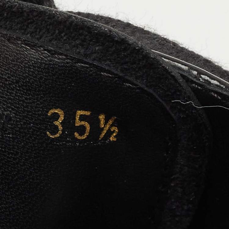 Pre Owned Prada Black Leather Lace Up Derby Sneakers Size 35.5