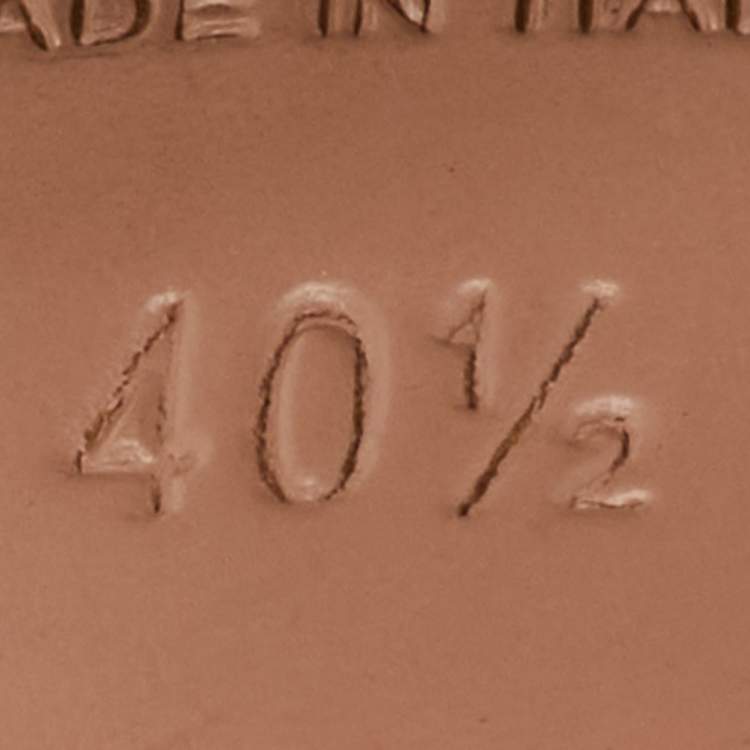 Pre Owned Prada Navy Blue Patent Leather Criss Cross Block Heel Slide Sandals Size 40.5