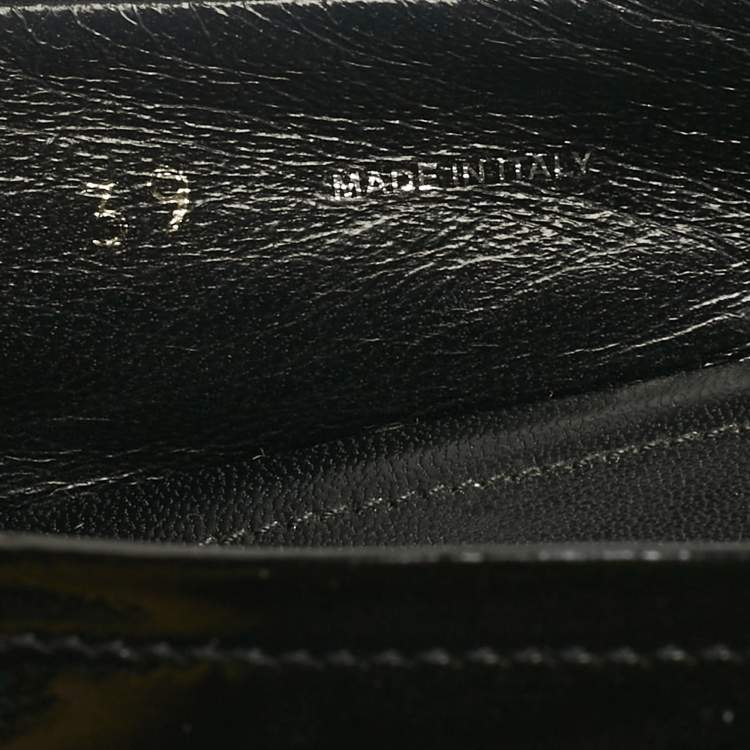 Pre Owned Prada Black Patent Leather Bow Ballet Flat Size 39