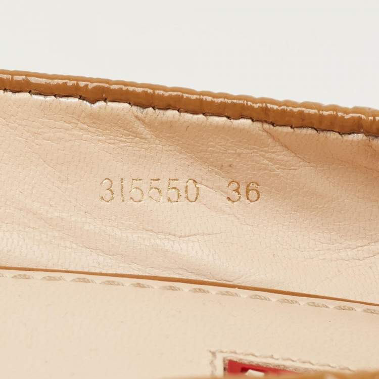 Pre Owned Prada Brown/Black Patent Leather Cap Toe Bow Block Heel Pumps Size 36