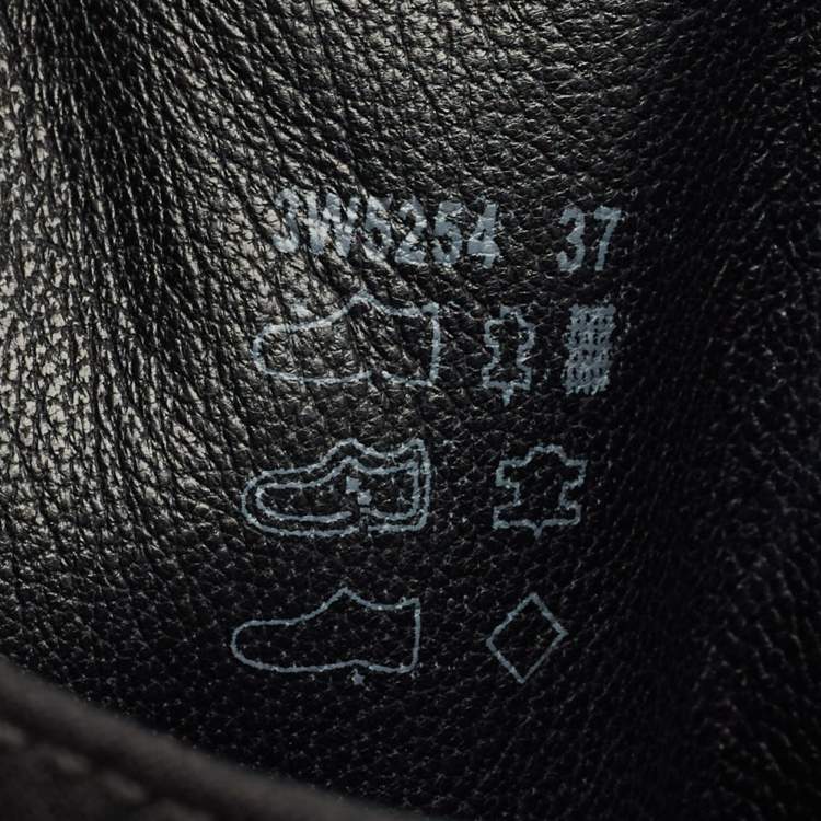 Pre Owned Prada Black Leather Knee Length Boots Size 37