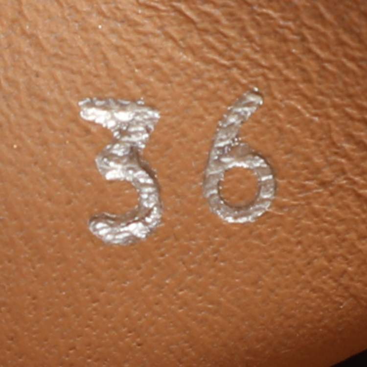 Pre Owned Prada Silver Leather Peep Toe Platform Espadrille Flats Size 36