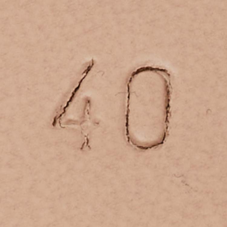 Pre Owned Prada Beige Leather Pointed Toe Crystal Embellished Mules Size 40