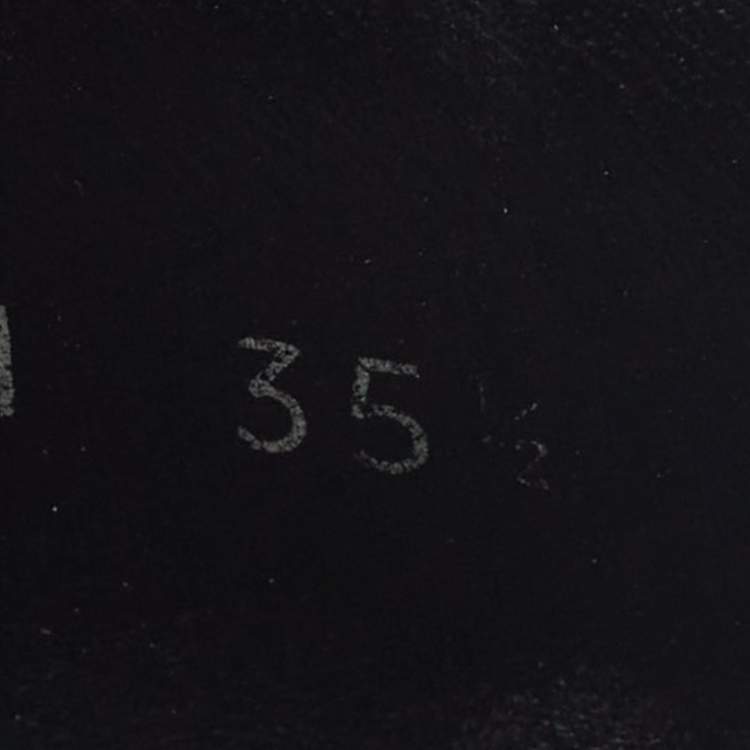 Pre Owned Prada Black Brushed Leather Slip On Loafers Size 35.5