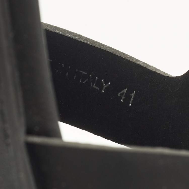 Pre Owned Prada Monolith Size 41 Black Rubber Platform Sandals