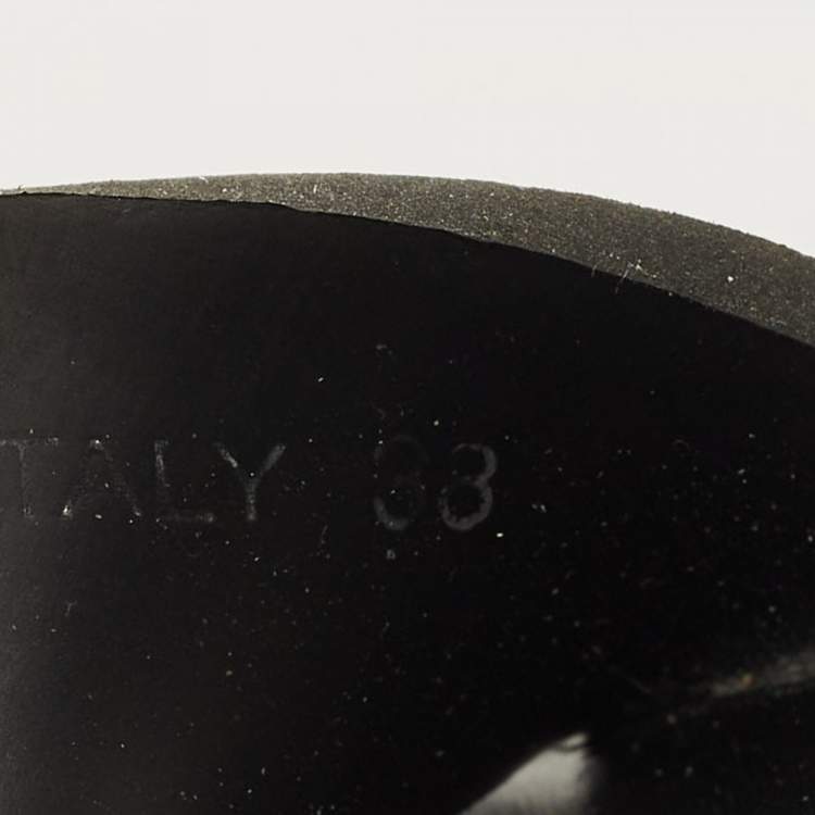 Pre Owned Prada Monolith Size 38 Black Rubber Platform Sandals