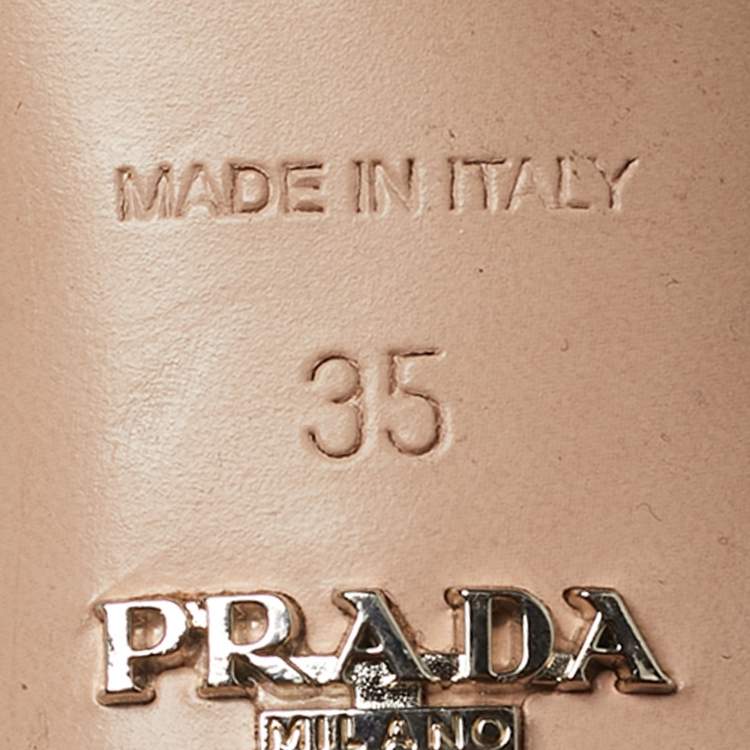 Pre Owned Prada Size 35 Black Leather Slingback Pumps