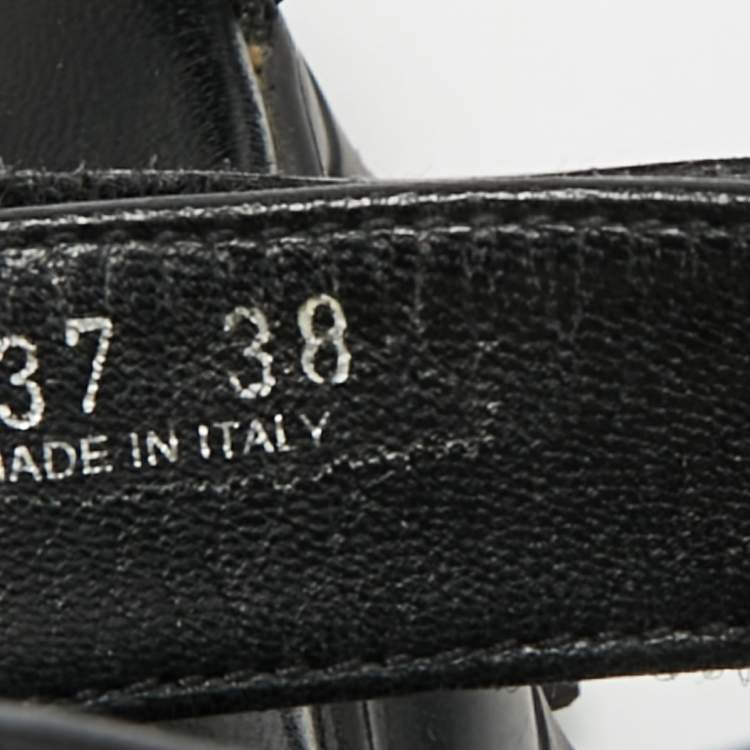 Pre Owned Prada Cloudbust Thunder Size 38 Black Canvas Platform Sandals