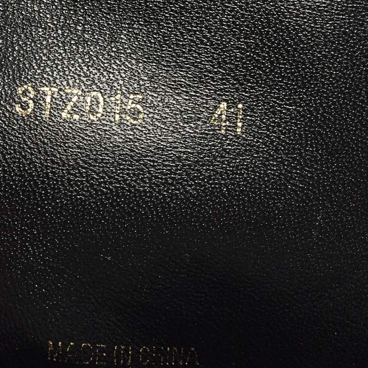 Pre Owned Prada Size 41 Black Leather Wedge Sneakers