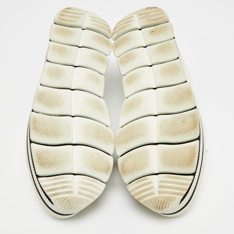 Pre Owned Prada Linea Rossa Size 39 White Leather Platform Sneakers
