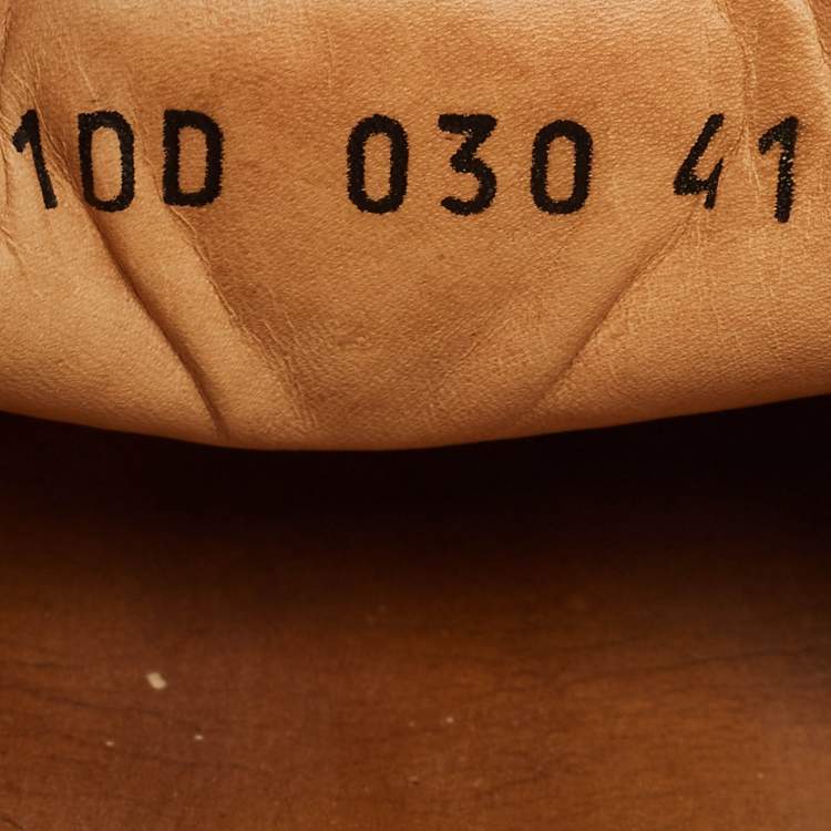 Pre Owned Prada Size 41 Black Leather Logo Embellished Loafers