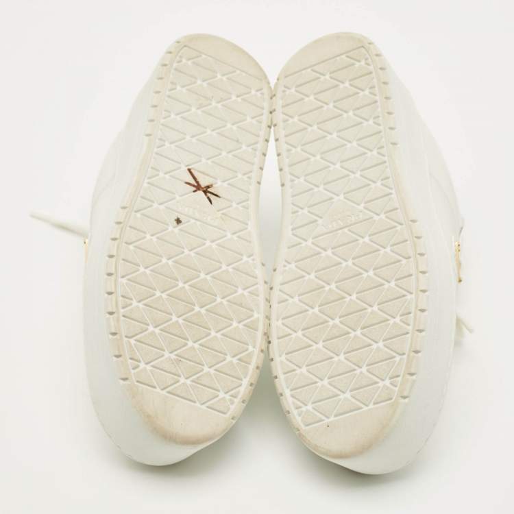 Pre Owned Prada Downtown Size 35 White Leather Bold Platform Low Top Sneakers