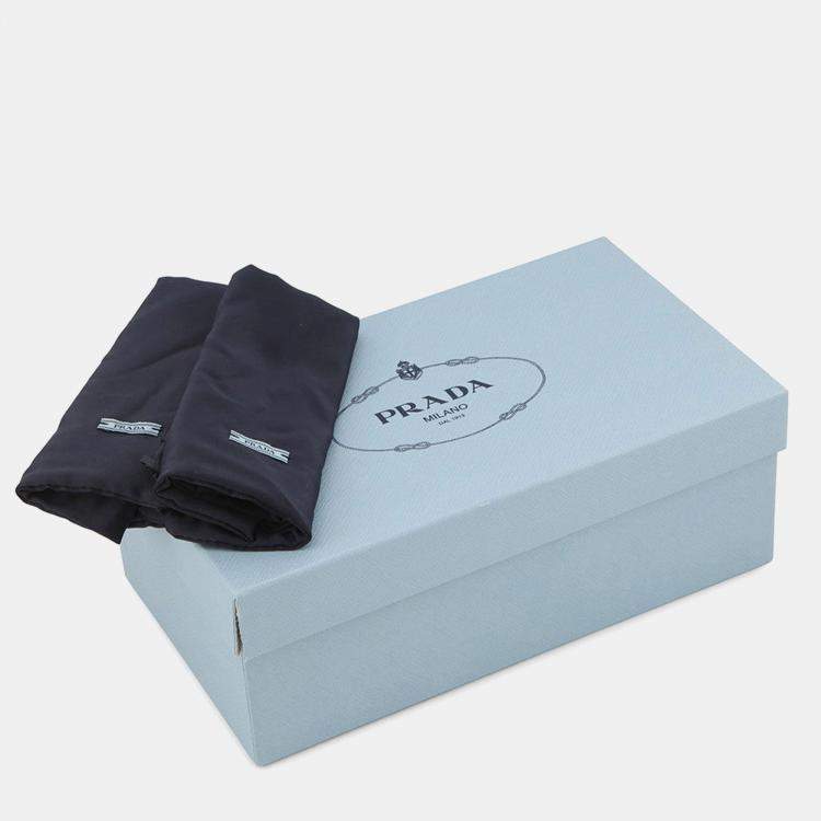 Pre Owned Prada Slingback Pumps Black Patent Leather Size 36