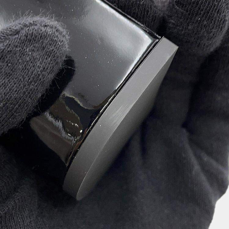 Pre Owned Prada Slingback Pumps Black Patent Leather Size 36