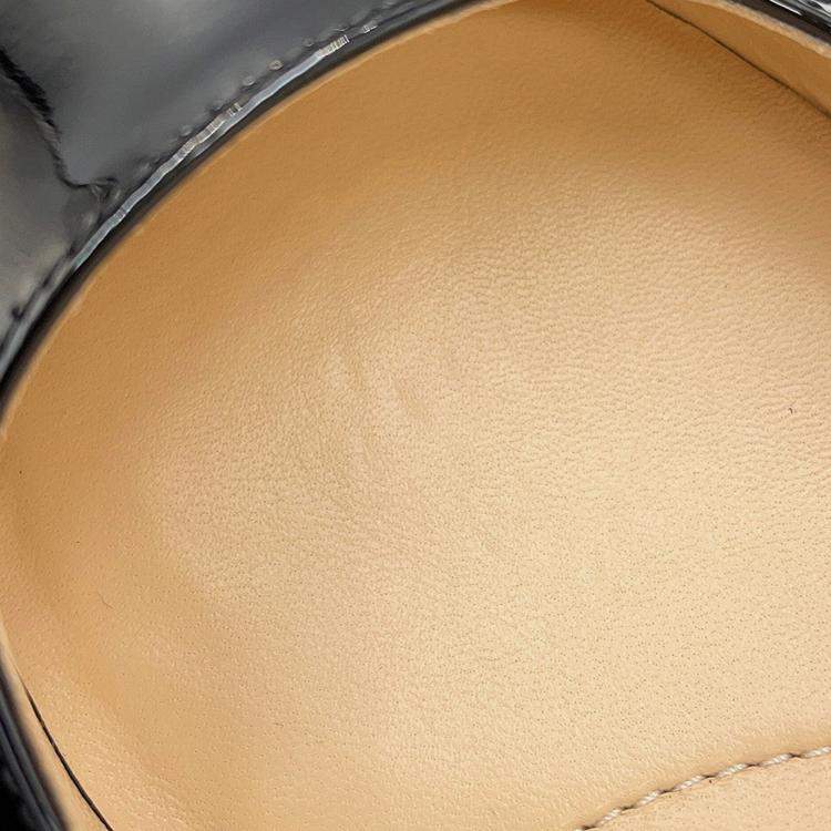 Pre Owned Prada Slingback Pumps Black Patent Leather Size 36