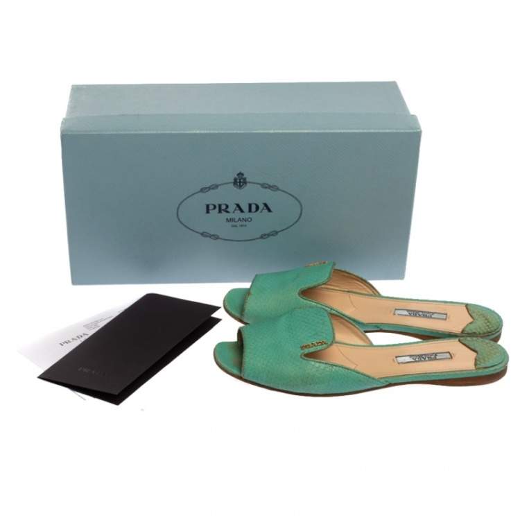 green prada slides