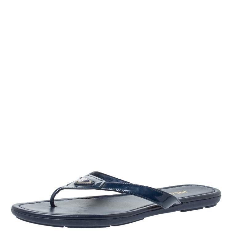 prada logo thong sandal