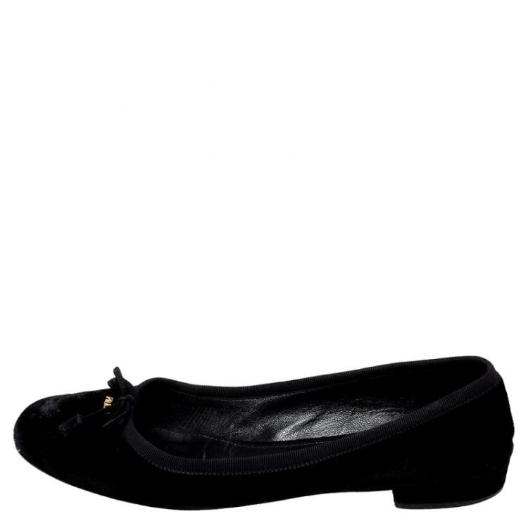 prada velvet flats