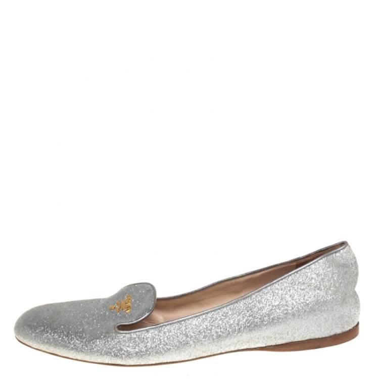 prada sparkly flats